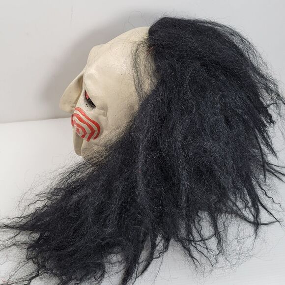Jigsaw Puppet Halloween Mask Don Post Studios Horror Wig Hair Licensed SAW Film - Picture 5 of 9